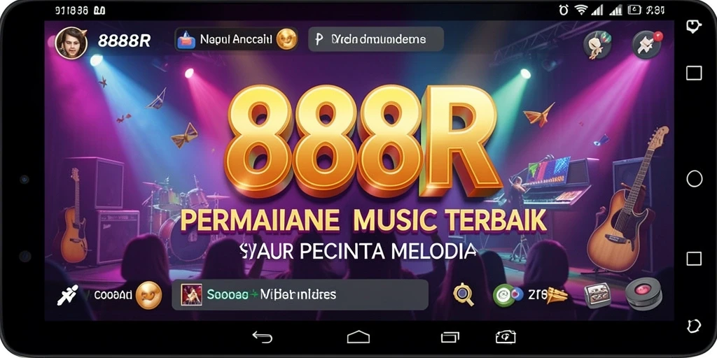 Screenshot gameplay 888R dengan tampilan interaktif dan lagu yang menarik.