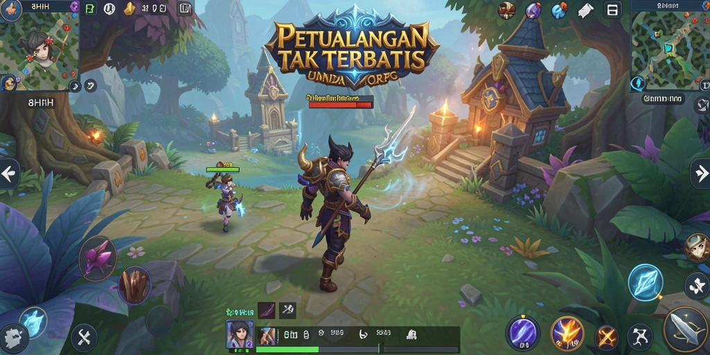 Tampilan gameplay seru dalam dunia fantasi 8HHH.