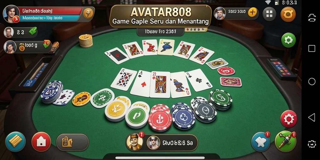 Screenshot gameplay AVATAR808 menampilkan momen seru permainan Gaple.