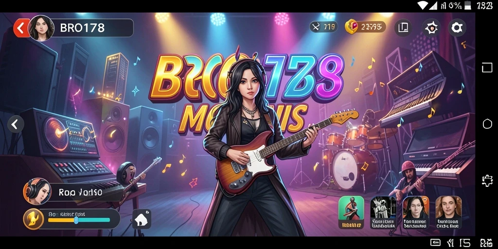 Tampilan menarik dari permainan musik BRO178 saat aksi gameplay.