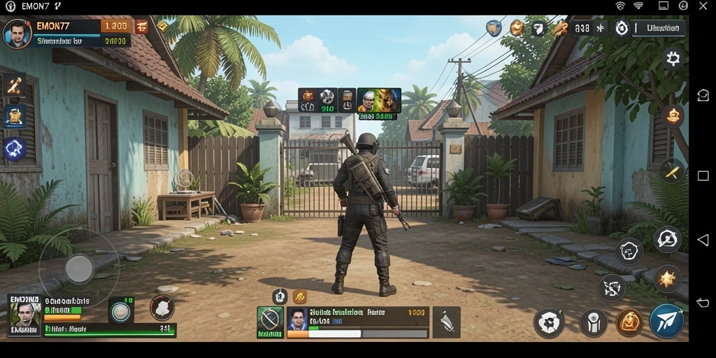 Screenshot gameplay EMON77 menampilkan interaksi pemain dan grafis menawan.