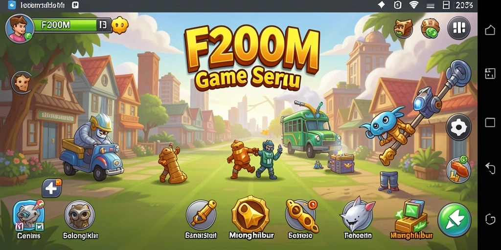 Screenshot utama F200M menampilkan gameplay Idle yang seru dan memikat.