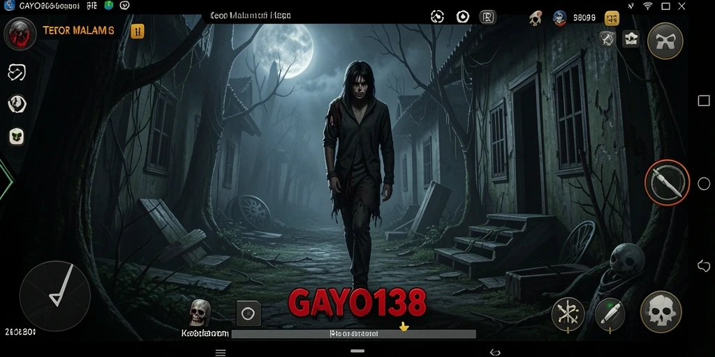 Screenshot menampilkan atmosfer mencekam dalam gameplay GAYO138.