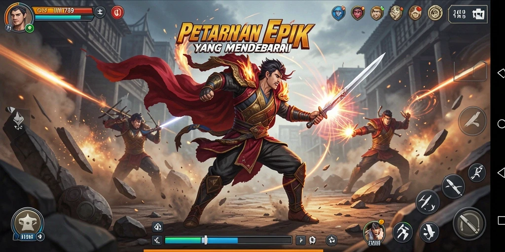 Tangkapan layar permainan GOWIN789 yang menampilkan aksi pertarungan seru.