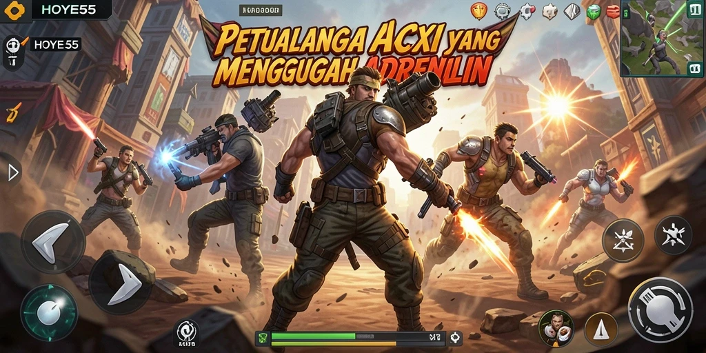 Tampilan permainan ARPG yang mendebarkan di HOYE55.