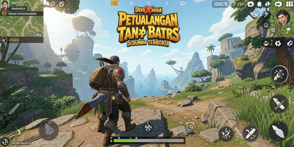 Tangkapan layar menunjukkan eksplorasi mendalam dalam dunia terbuka yang kaya.