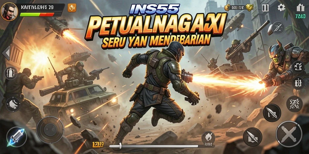 Tampilan gameplay INS55 yang mendebarkan dan penuh aksi.