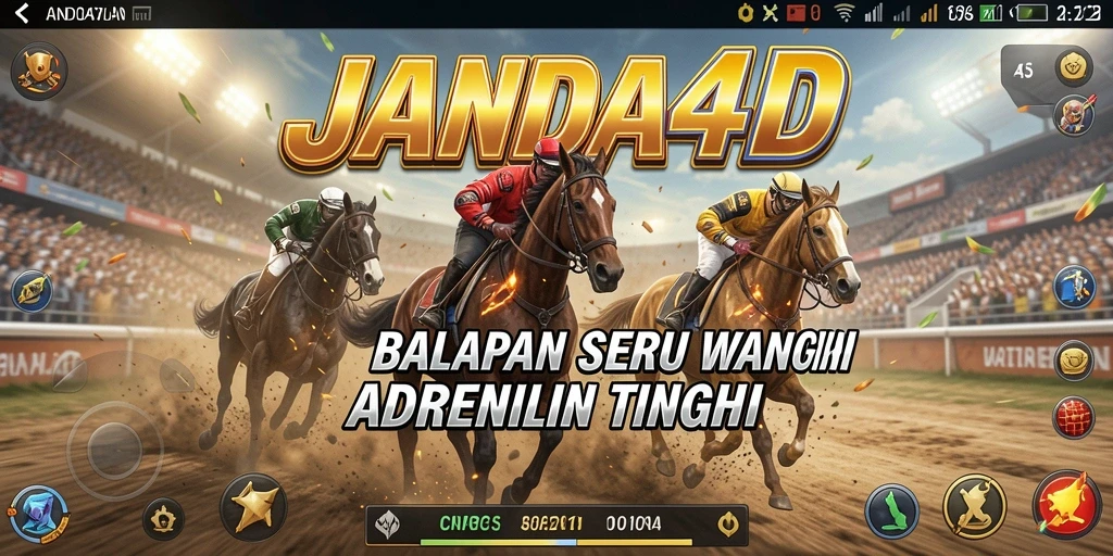 Tampilan mendebarkan dari gameplay balapan JANDA4D.