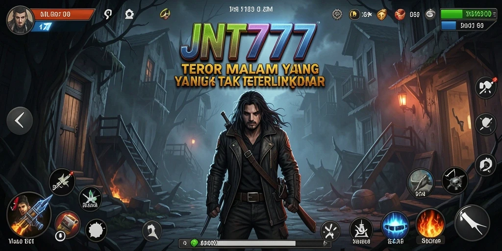 Screenshot gameplay JNT777 menampilkan momen horor mendebarkan.