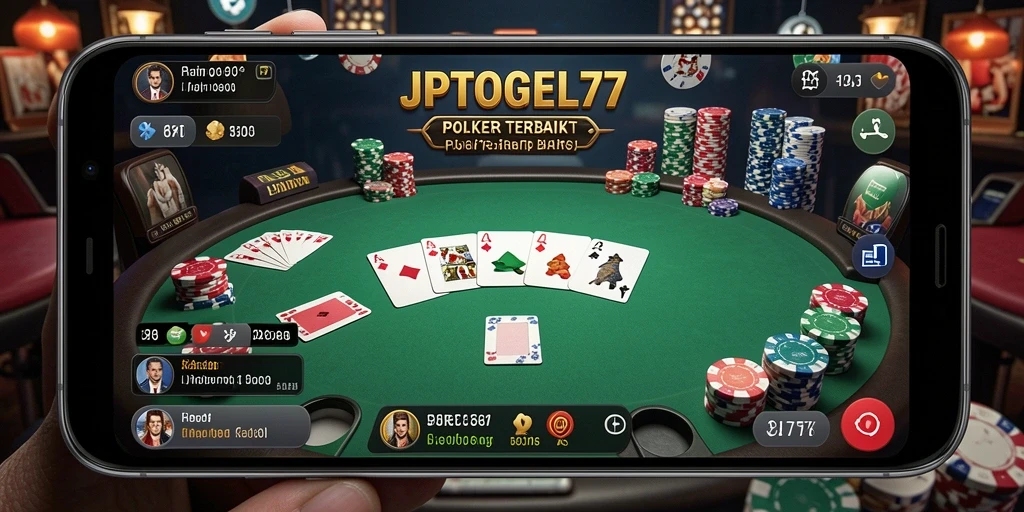 Tangkapan layar gameplay JPTOGEL77 yang menampilkan aksi poker yang mendebarkan.