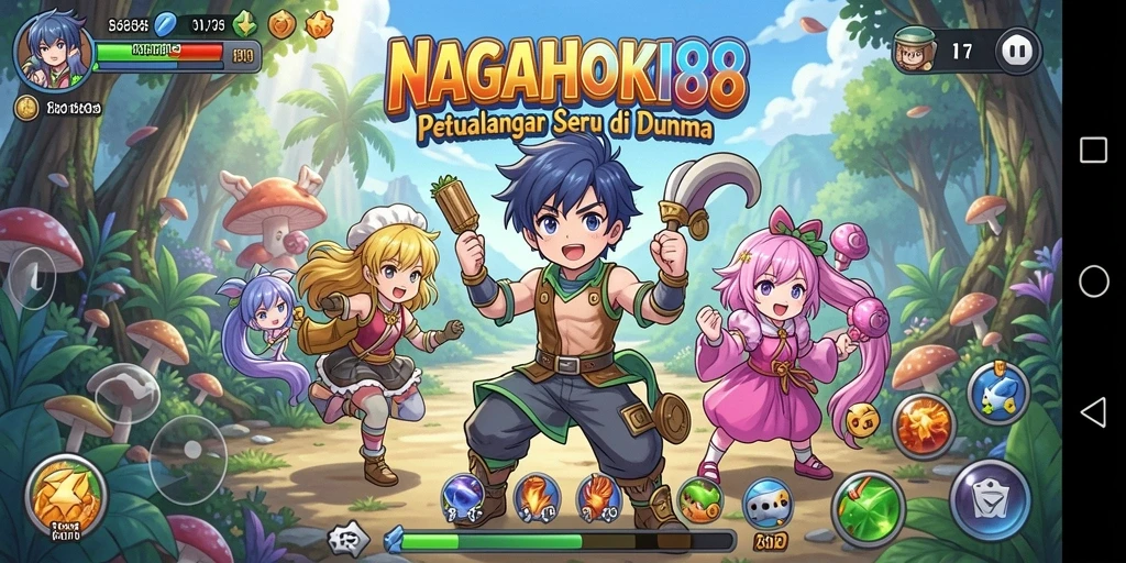 Screenshot NAGAHOKI88 menampilkan pertarungan epik di dunia Anime.