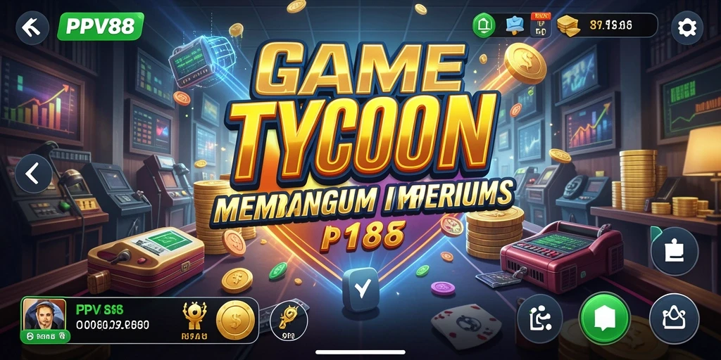 Tampilan gameplay PPV88 yang menarik dengan elemen Tycoon yang seru.