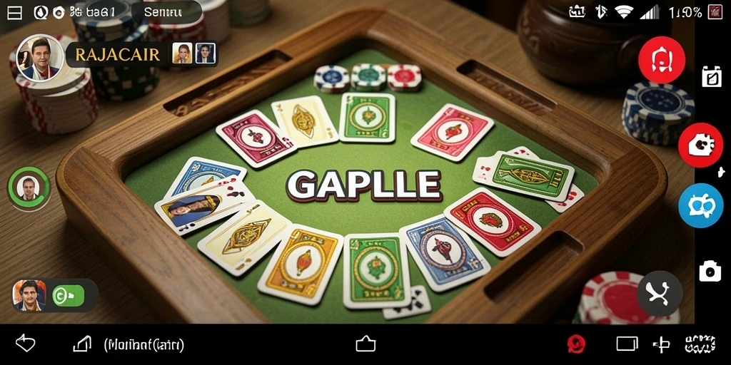 Screenshot principal RAJACAIR menampilkan gameplay Gaple yang seru.