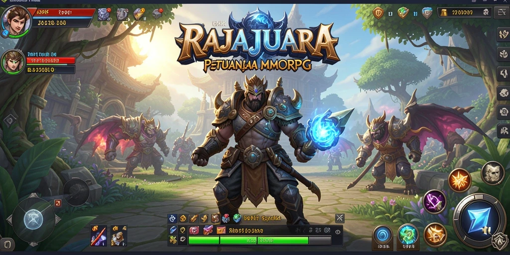 Tangkapan layar menampilkan aksi seru dalam <strong>RAJAJUARA</strong> di dunia MMORPG.