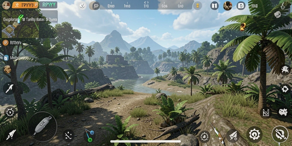 Screenshot menampilkan gameplay menarik di dunia terbuka RPYYY.