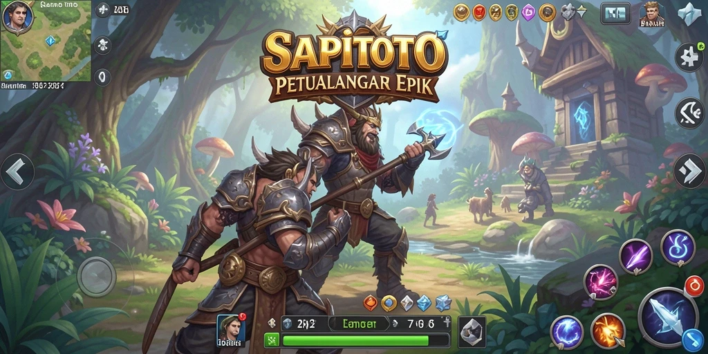 Menampilkan aksi seru dalam game RPG SAPITOTO.