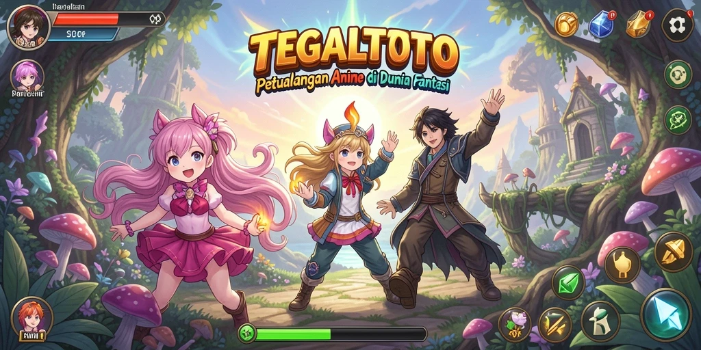 Screenshot gameplay TEGALTOTO menampilkan aksi seru karakter Anime.