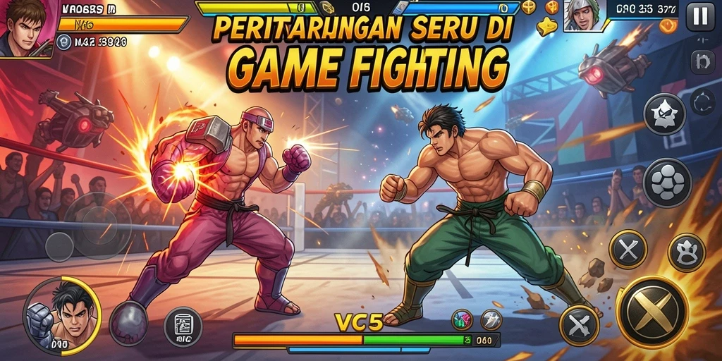 Tampilan screenshot VC55 menunjukkan aksi pertarungan yang mendebarkan.